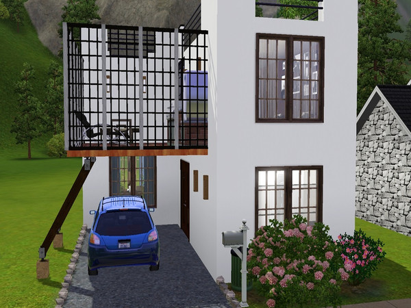 Sims 3 — Melody by Nelaniqt2 — Melody is a modern family home, where the kid's bedroom is separated by a small wall in