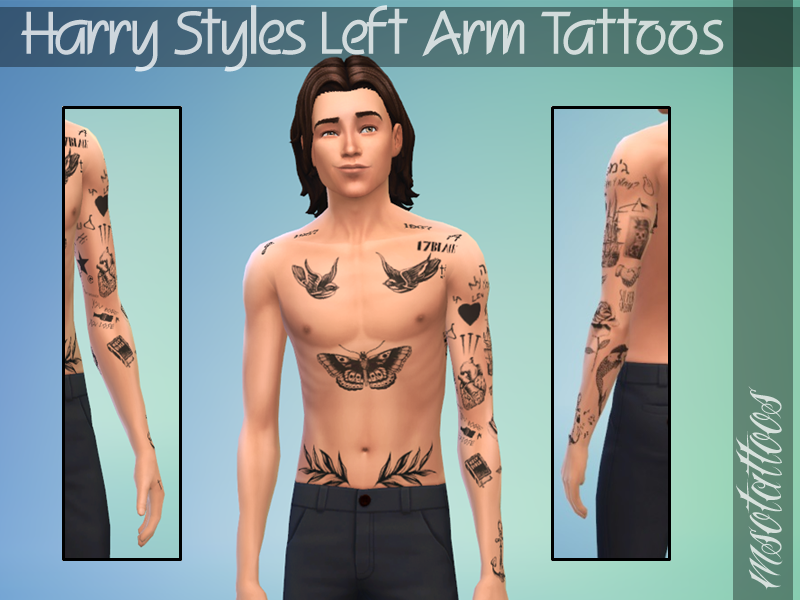 Luvjake S Harry Styles Left Arm Tattoos