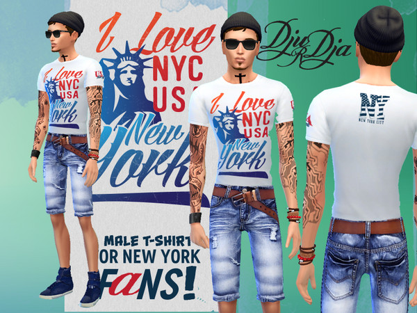 Sims 4 — New York t-shirts by djurdja12 — Male t-shirts for New York Fans!!