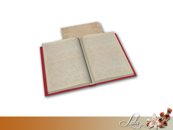 Sims 3 — Cottage Office Decor Open Book by Lulu265 — Part of the Cottage Office Set Made by Lulu @