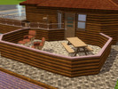 Sims 3 — Woody Little Home by IziDoing — Cute wooden home featuring one bedroom, one bathroom, kitchen, dining and living