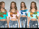 Sims 4 — ChristineDNC-pineapple-top by ChristineDNC2 — A pineapple print top perfect for hot summer days. *Comes in 5