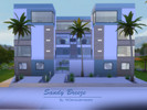 Sims 4 — Sandy Breeze  by MrDemeulemeester — This expansive modern home has 4 bedrooms, 6 bathrooms, a gym, a pool, and 2