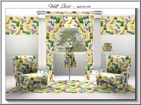 Sims 3 — Well Shod_marcorse by marcorse — Themed pattern - selection of ladies footwear. 