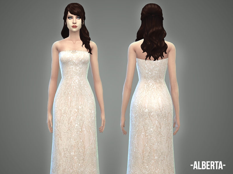The Sims Resource - Alberta - wedding gown