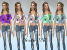 Sims 4 — -ChristineDNC-pineapple-top by ChristineDNC2 — A pineapple printed top perfect for hot summer days. *Comes in 5