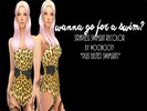 Sims 4 — Wanna go for a swim - recolors by woohooty by parisasia2 — Basegame swimsuit recolored to look a bit more snazzy