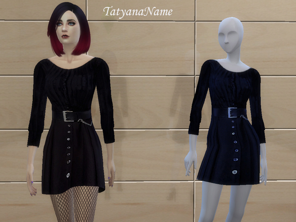 The Sims Resource - TatyanaName - Black Dress