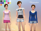 Sims 4 — Undershirt by KittyluvzCow2 — This is a base game tank top I have converted into an undershirt and have slightly