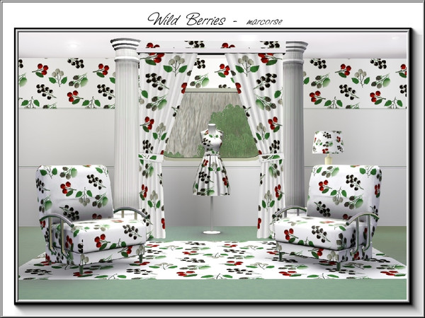 Sims 3 — Wild Berries_marcorse by marcorse — Themed pattern:Currants, blueberries and blackberries in a compact design