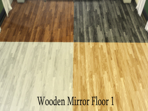 Sims 4 — Wooden mirror floor  by Joy6 — Set of a wooden covering with a smooth surface 