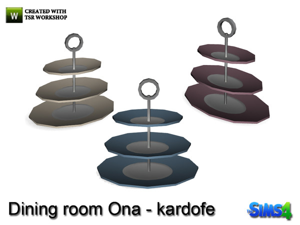 Sims 4 — kardofe_Dining room Ona_Fruiterer by kardofe — Fruit bowl with three trays in three different textures