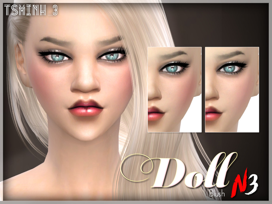 Sims 4 - Doll Blush by TsminhSims - BLUSH N3 - Two colors - Custom thumbnai...