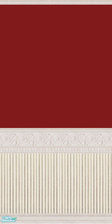 Sims 2 — Rich Red Wallpapers - Plain with Panel by foxysensei — There are plain red wallpapers in this set as well as the