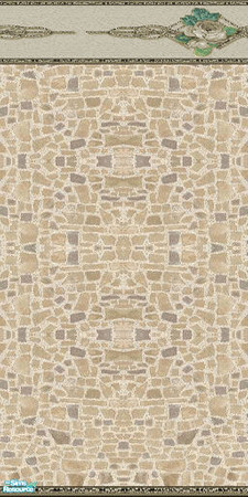 Sims 2 — Roses Wall - Wheat with paneling by Sheera — It's part of my Roses Walls and Floors Set. Enjoy !