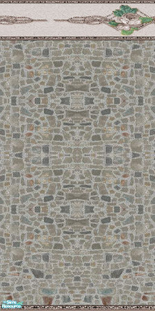 Sims 2 — Roses Wall - Grey with paneling by Sheera — It's part of my Roses Walls and Floors Set. Enjoy !