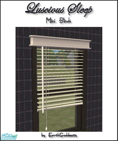 Sims 2 — Luscious Sleep - Blinds by EarthGoddess54 — Made to match my Luscious Sleep Bedroom set. A black and silver