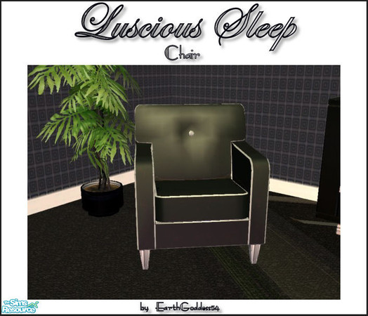 Sims 2 — Luscious Sleep - Chair by EarthGoddess54 — Made to match my Luscious Sleep Bedroom set. A black and silver