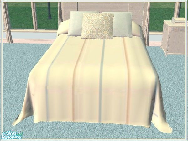 Sims 2 — TC 43 Bedroom - Bed by minsmusic — recolour of Mango Sims bed from the Coton Bedroom Set. (mesh can be found on