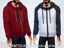 Sims 4 — Heather Knitted Hoodie by Chisimi2 — In 24 variations of a baggy hoodie, a brand new texture on an EA mesh edit.