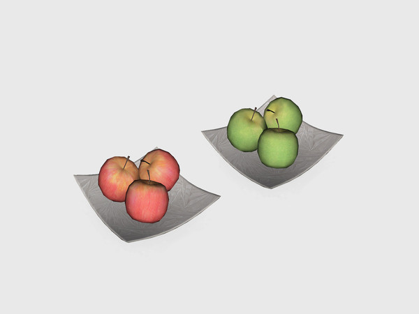 Sims 3 — Living Grace - Apples Bowl by ung999 — Living Grace - Apples Bowl Recolorable Channels: 2 Located at: Decor /