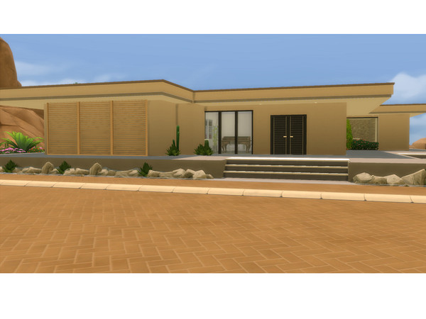 Sims 4 — Yuma Stone by Elsemiek012 — This house has a modern look with a tropical twist. The house is perfect for a young