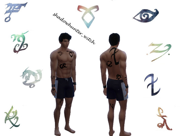 Sims 4 — Permanent Shadowhunter Runes/Tattoos for Male by _shadowhunter_witch — Permanent Shadowhunter Runes FOR MALE: -