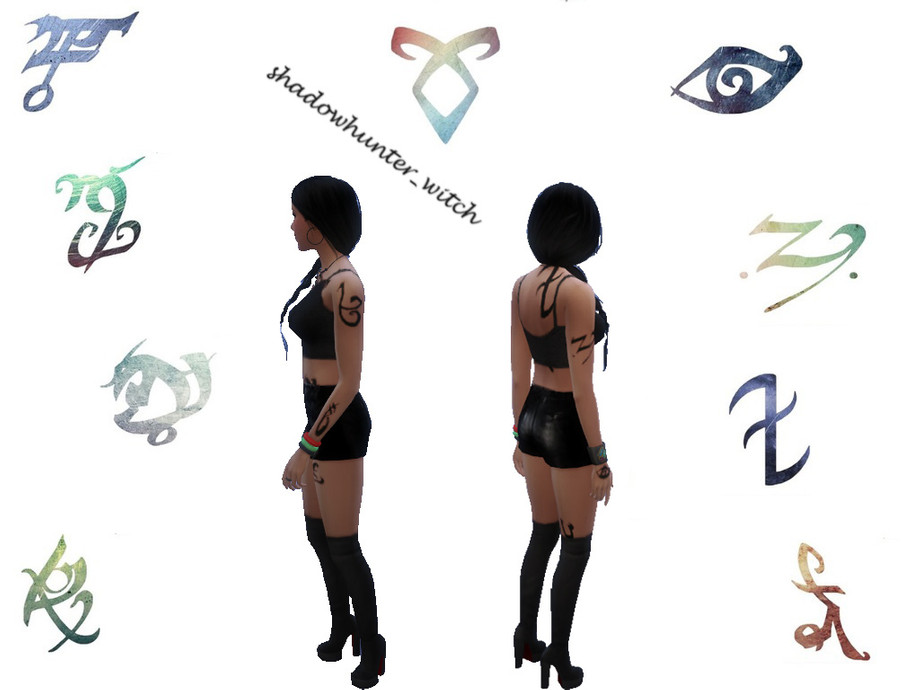 The Sims Resource - Shadowhunter Runes/Tattoos Set