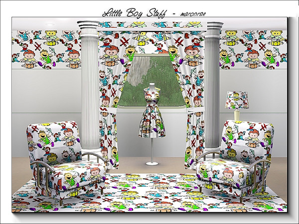 Sims 3 — Little Boy Stuff_marcorse by marcorse — Themed pattern little boys doing little boy stuff.