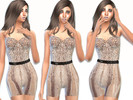 Sims 4 — Modern outfit by Piciuuu — A nice outfit with sequins diamonds and a belt of leather, ideal for formal events.