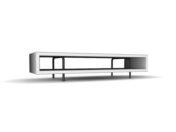 Sims 4 — Keira Living Coffeetable by Angela — Keira Living Coffeetable. White and Chrome solid materials. Made by