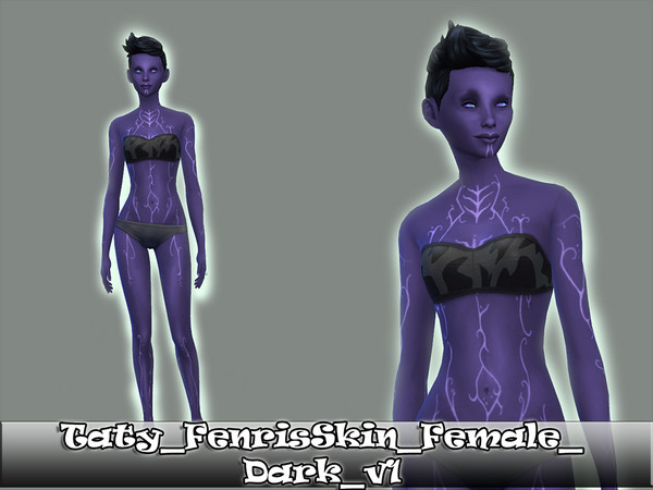 Sims 4 — [Ts4]Taty_FenrisSkin_Female_Dark by tatygagg — -Female -Teen, Young Adult, Adult, Elder -it works with all skin