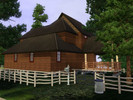 Sims 3 — A Log Cabin by NormalAria2 — A log cabin, located in a thick wooded area with lush grass. It has two bedrooms,