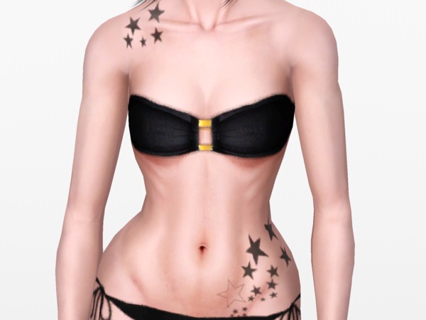 The Sims Resource  Hip and Collar Star Tattoos
