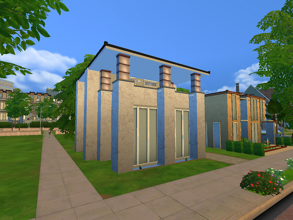 Sims 4 — Piccola Casa Moderna by VitaleSims — A starter home with one bed and two baths. 