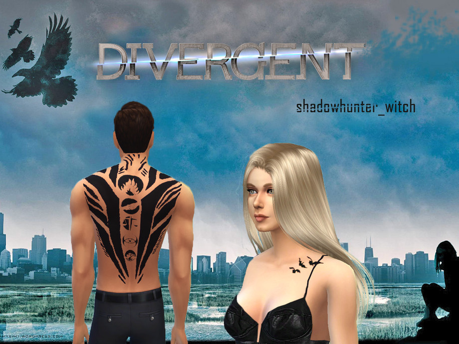 The Sims Resource - Divergent Tris and Four Tattoos Set