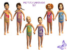 Sims 2 — Toddler MLP Mane 6 Underwear/Sleepwear Set by sinful_aussie — Underwear featuring characters from the MLP