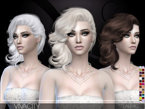 Sims 4 — Stealthic - Vivacity (Female Hair) by Stealthic — -Compatible with hats -27 Colors -All LOD's -Teen through