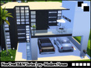 Sims 4 — NewCrest B&W Series | 05 - Modern House by fsdesign2 — A very elegant home, beautifully decorated in black