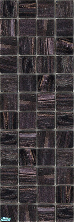 Sims 2 — 'Oasis' Dark Wall by prin6je — Almost black glass wall tile.