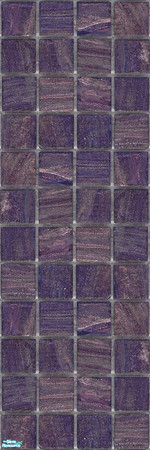 Sims 2 — 'Oasis' Mauve Wall by prin6je — Mauve glass wall tiles.