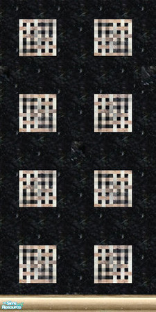 Sims 2 — marbledsquares wall set - Individual Ite by skinflin — black marble etched square pattern..