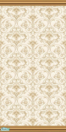 Sims 2 — Classic Wallpaper Ivory by frillyfilly — Classic ivory wallpaper.