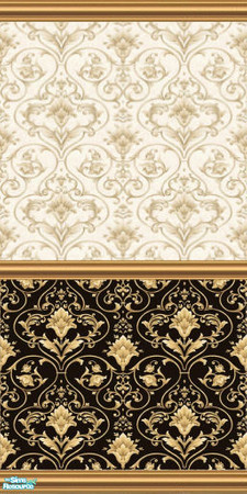 Sims 2 — Classic Wallpapers - Black&Ivory by frillyfilly — Classic black and ivory wallpaper. 