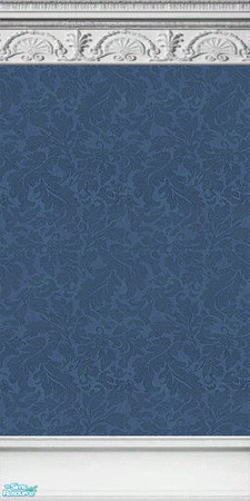 Sims 2 — Damask Influential - Doulton Blue by TheMistress666 — Damask walls that ooze class and refinery - delicate