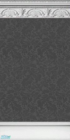 Sims 2 — Damask Influential - Charcoal by TheMistress666 — Damask walls that ooze class and refinery - delicate plaster