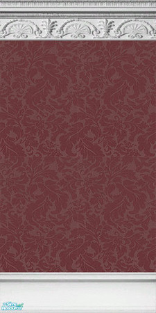 Sims 2 — Damask Influential - Burgundy by TheMistress666 — Damask walls that ooze class and refinery - delicate plaster