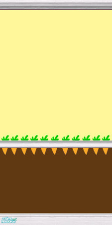 Sims 2 — Garden Row Carrot Wall by ToreySim — A sunny garden brought indoors -- warming yellow and earthy brown, with
