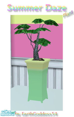 Sims 2 — Summer Daze Dining - Plant by EarthGoddess54 — Made to match the Summer Daze Dining set which is based on Daggs'