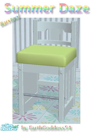 Sims 2 — Summer Daze Kitchen - Barstool by EarthGoddess54 — Made to match the Summer Daze Kitchen set. Based on Daggs'